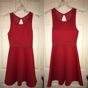 Red cocktail dress
